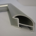 Close up of an aluminium picture frame