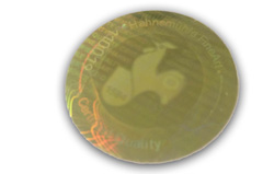 A holograph sticker can be applied to the certificate of authenticity instead of the traditional rubber stamp mark