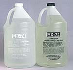 EX-74 resin and hardener are mixed together to create the applied product 