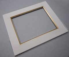The completed linen liner looks like a picture frame. It will sit inside the picture frame