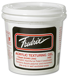 Fredrix Acrylic Texturing Gel is a medium weight, glossy gel medium