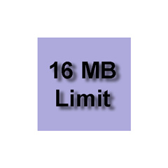 The file size limit for uploading your images to a KeenART Media server is 16 mb