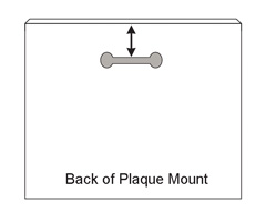 Single slot back of plaque: measure at arrow mark