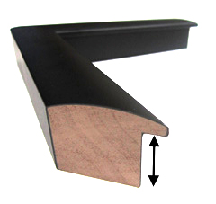 The depth of the rabbet determines how thick the contents of the frame can be