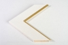 2 inch White Fabric liner w/Gold Lip