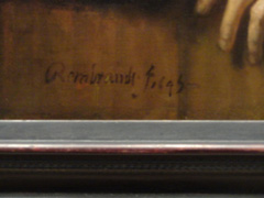 Close up of Rembrandt's Signature