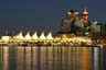 Downtown Vancouver At Night, Canada Stock Photos