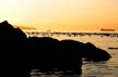 English Bay Sunset, Canada Stock Photographs