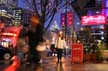 Shopping Stores Robson At Night, Canada Stock Photographs