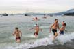 Jan 1st 2004 - The Polar Bear Swim Event At English Bay, Canada Stock Photographs