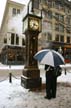 Gastown Steam Lock Winter, Canada Stock Photographs