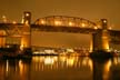 Burrard Bridge At Winter Night, Canada Stock Photographs