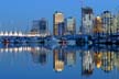 Burrard Inlet At Night, Canada Stock Photographs