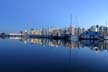 Downtown Night Burrard Inlet, Canada Stock Photographs