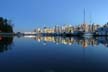 Downtown Night Burrard Inlet, Canada Stock Photographs