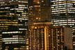 Corporate Buildings At Night, Downtown Vancouver