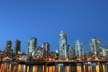 False Creek At Night Burrard Bridge, Canada Stock Photographs