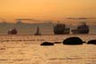 English Bay Sunset, Canada Stock Photographs