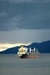 English Bay Ship, Canada Stock Photographs