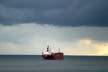 English Bay Ship, Canada Stock Photos