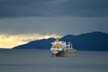 English Bay Ship, Canada Stock Photos