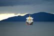 English Bay Ship, Canada Stock Photos