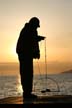 Sunset Fishing, Canada Stock Photos