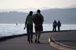 Walking Along Seawall, Canada Stock Photos