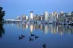 Downtown Vancouver At Night, Canada Stock Photos