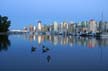 Downtown Vancouver At Night, Canada Stock Photos