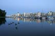 Downtown Vancouver At Night, Canada Stock Photos