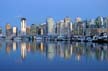 Downtown Vancouver At Night, Canada Stock Photos