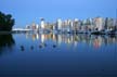 Downtown Vancouver At Night, Canada Stock Photos