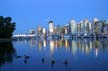 Downtown Vancouver At Night, Canada Stock Photos