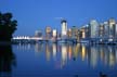 Downtown Vancouver At Night, Canada Stock Photos