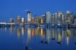 Downtown Vancouver At Night, Canada Stock Photos