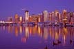 Downtown Vancouver At Night, Canada Stock Photos