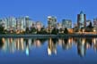 Downtown Vancouver At Night, Canada Stock Photos