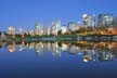 Downtown Vancouver At Night, Canada Stock Photos