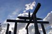 Burnaby Mountain Park Carved Poles, Canada Stock Photos