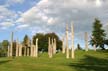 Burnaby Mountain Park Carved Poles, Canada Stock Photos