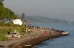 Massive White Rock, Canada Stock Photographs