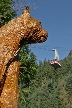 Wooden Cougar, Canada Stock Photos