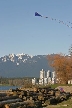 Flying Kite At Kitsilano, Canada Stock Photos