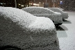 Snowy Night At Burnaby, Canada Stock Photos