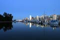Burrard Inlet At Night, Canada Stock Photos