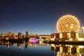 Downtown Vancouver At Night, Canada Stock Photos