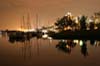 Burrard Inlet At Night, Canada Stock Photographs