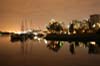 Burrard Inlet At Night, Canada Stock Photographs