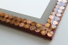 Pennies, red frame resin detail